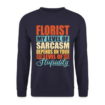 Fleuriste Sarcasme fleuriste Drôle de fleuriste - Sweat-shirt Unisexe - marine - Devant - Alina (178cm) & Michal (187cm)