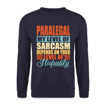 Rechtsanwaltsfachangestellte - Unisex Pullover - Navy - Vorne - Alina (178cm) & Michal (187cm)
