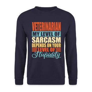 Veterinarian Veterinarian Gift - Unisex Sweatshirt - navy - Front - Alina (178cm) & Michal (187cm)