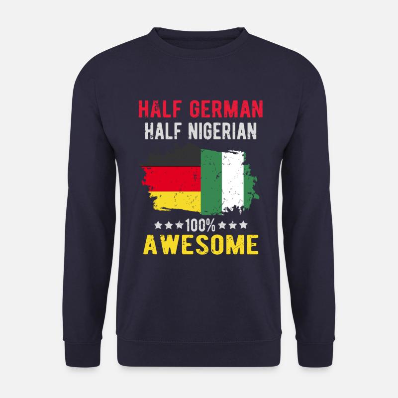 Halb Deutsch Halb Nigerianer - Unisex Pullover - Navy