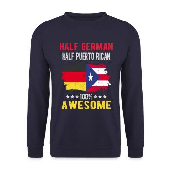 Moitié allemand moitié portoricains - Sweat-shirt Unisexe - marine - Devant - Alina (178cm) & Michal (187cm)