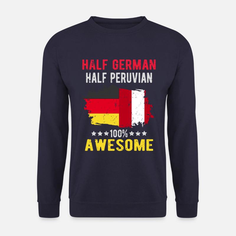 Halb Deutsch Halb Peruaner - Unisex Pullover - Navy