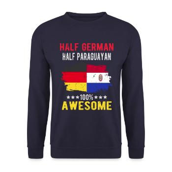 Moitié allemand moitié paraguayen - Sweat-shirt Unisexe - marine - Devant - Alina (178cm) & Michal (187cm)