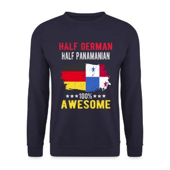 Moitié allemande moitié Panamanie - Sweat-shirt Unisexe - marine - Devant - Alina (178cm) & Michal (187cm)