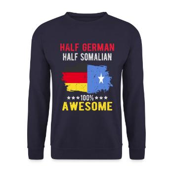Moitié allemand moitié somalien - Sweat-shirt Unisexe - marine - Devant - Alina (178cm) & Michal (187cm)