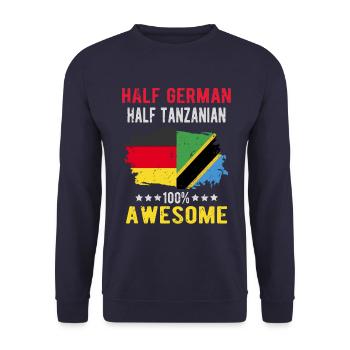 Moitié allemand moitié tanzanien - Sweat-shirt Unisexe - marine - Devant - Alina (178cm) & Michal (187cm)
