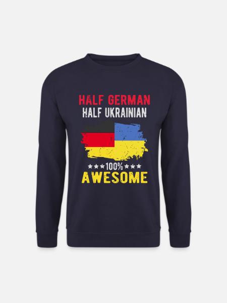Halb Deutsch Halb Ukrainer - Unisex Pullover - Navy