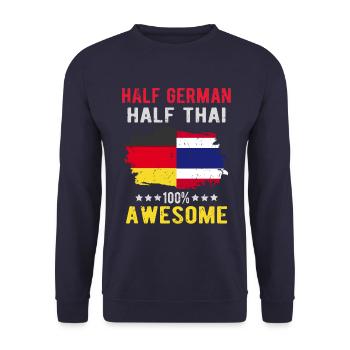 Moitié allemand moitié thaïlandais - Sweat-shirt Unisexe - marine - Devant - Alina (178cm) & Michal (187cm)