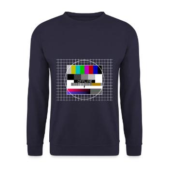 déconnecté, internet, image d’essai, tv - Sweat-shirt Unisexe - marine - Devant - Alina (178cm) & Michal (187cm)