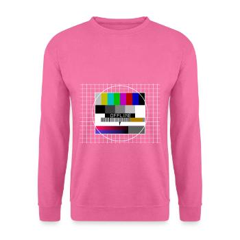 déconnecté, internet, image d’essai, tv - Sweat-shirt Unisexe - rose - Devant