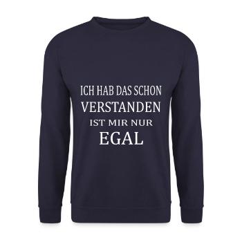 Ich hab das schon verstanden ist mir aber EGAL - Unisex Pullover - Navy - Vorne - Alina (178cm) & Michal (187cm)