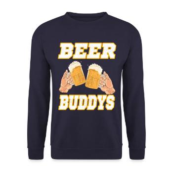 Bier - Unisex Pullover - Navy - Vorne - Alina (178cm) & Michal (187cm)