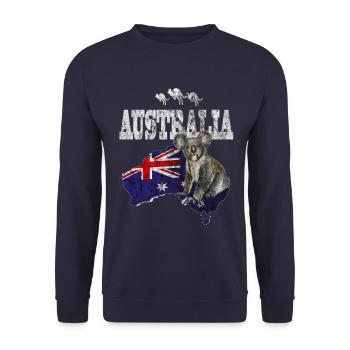 Australia koala bear - Unisex Sweatshirt - navy - Front - Alina (178cm) & Michal (187cm)