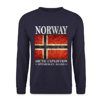 Norway, Norge, Norway - Unisex Sweatshirt - navy - Front - Alina (178cm) & Michal (187cm)