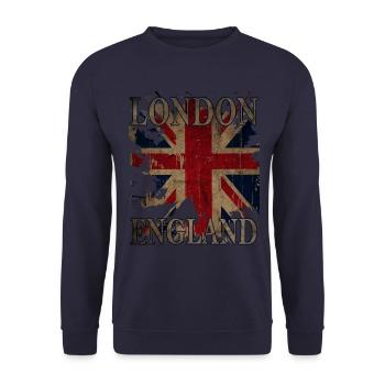 Londres Angleterre - Sweat-shirt Unisexe - marine - Devant - Alina (178cm) & Michal (187cm)