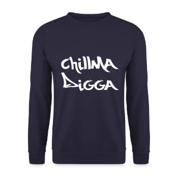 Chill Mal Digga - Sweat-shirt Unisexe - marine - Devant - Alina (178cm) & Michal (187cm)