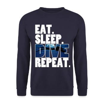 Dive, Diver - Sweat-shirt Unisexe - marine - Devant - Alina (178cm) & Michal (187cm)