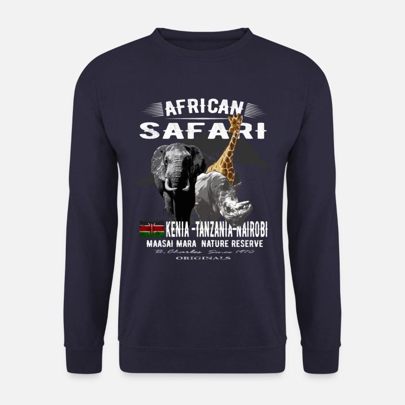 Elefant Kenia Tierschutz Safari Afrika Geschenk - Unisex Pullover - Navy