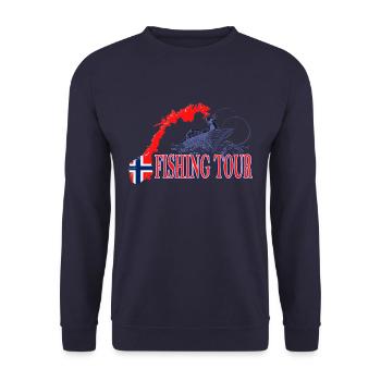 Fishing Tour Fishing Tour Norvège Gift - Sweat-shirt Unisexe - marine - Devant - Alina (178cm) & Michal (187cm)