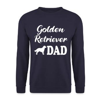 Golden Retriever Dad saying gift - Unisex Sweatshirt - navy - Front - Alina (178cm) & Michal (187cm)