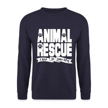 Protection des animaux Défenseur des animaux Chiens Chiens Chats - Sweat-shirt Unisexe - marine - Devant - Alina (178cm) & Michal (187cm)