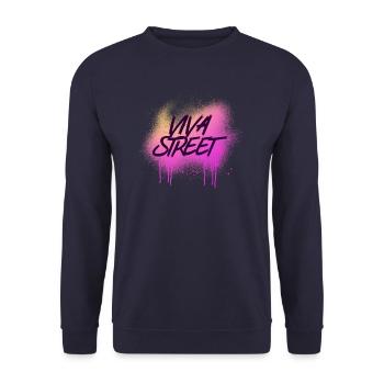 Viva Straße - Unisex Pullover - Navy - Vorne - Alina (178cm) & Michal (187cm)