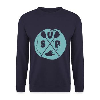 Sup Paddleboarding Stand Up Paddling Paddleboard - Sweat-shirt Unisexe - marine - Devant - Alina (178cm) & Michal (187cm)