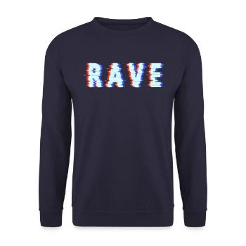 Rave Raver Raven Techno Festival Dictons - Sweat-shirt Unisexe - marine - Devant - Alina (178cm) & Michal (187cm)