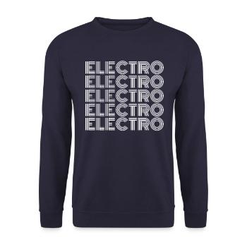 Electro Raver Techno Festival Dictons - Sweat-shirt Unisexe - marine - Devant - Alina (178cm) & Michal (187cm)