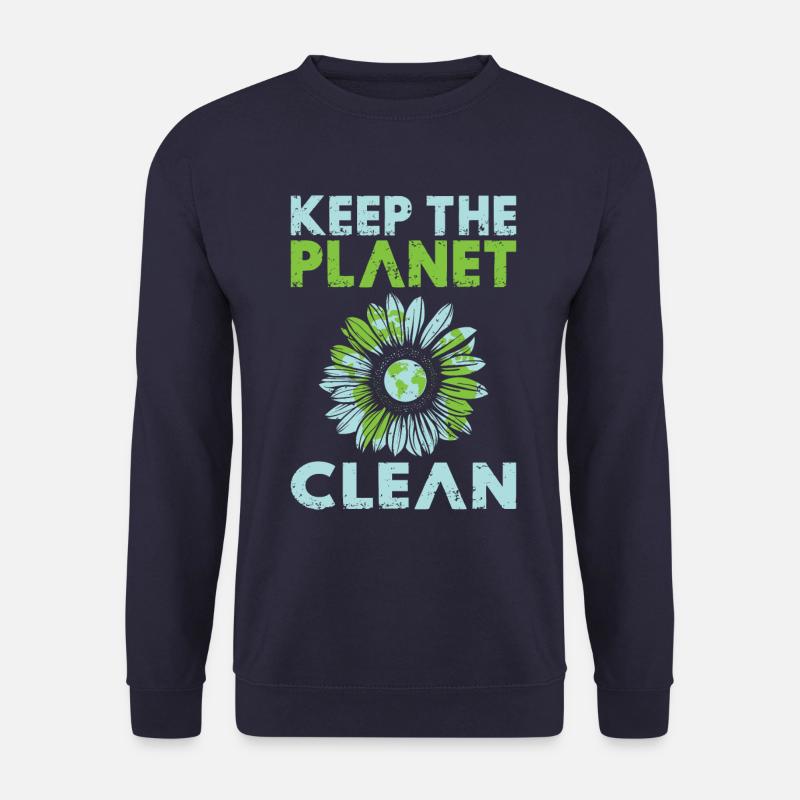 Umwelt Nachhaltigkeit Klima Wandel Spruch Schutz - Unisex Pullover - Navy