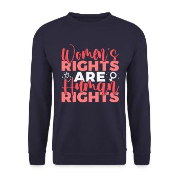 Feminism Feminist Women's Rights Equality - Unisex Sweatshirt - navy - Front - Alina (178cm) & Michal (187cm)