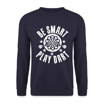 Dart Darter Darts Player Darts Gift Slogan Idea - Unisex Sweatshirt - navy - Front - Alina (178cm) & Michal (187cm)