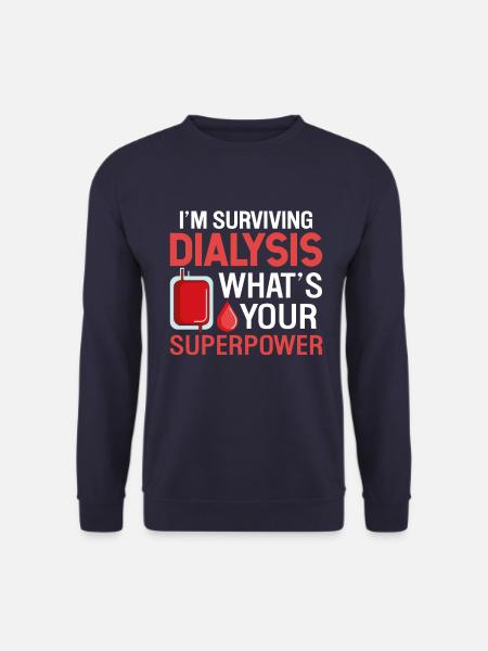Lustiger Dialyse-Peritonealdialysekatheter - Unisex Pullover - Navy