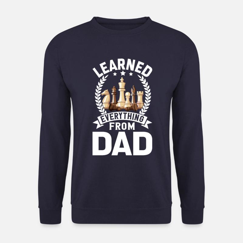 Chess Papa Chevalier Echecs Damier Drôle Echecs - Sweat-shirt Unisexe - marine