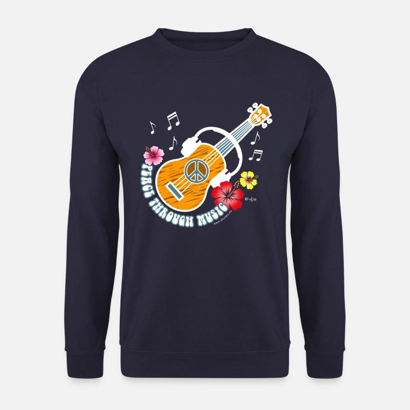 peace through music - Unisex Pullover - Navy