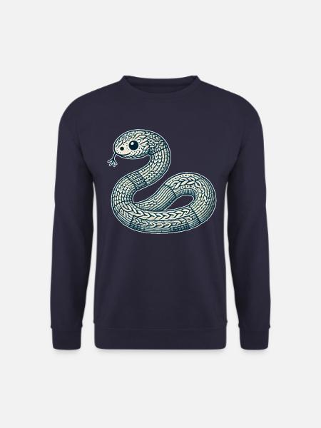 Knitted Snake - Unisex Pullover - Navy