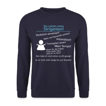 La souffrance d'un orchestre en cadeau - Sweat-shirt Unisexe - marine - Devant - Alina (178cm) & Michal (187cm)