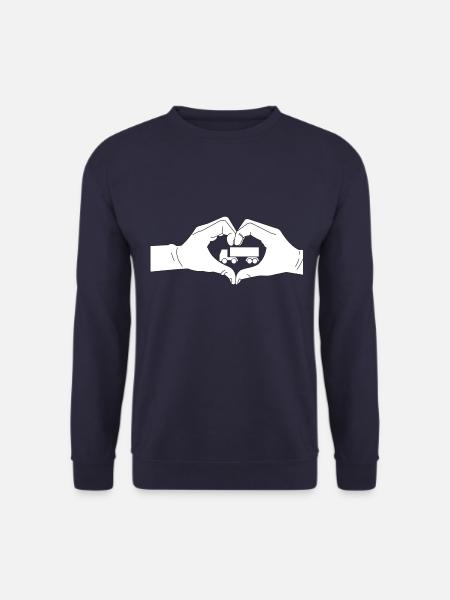 Herzhände LKW - LKW-Fahrer LKW-Fahrerin Lastwagen - Unisex Pullover - Navy