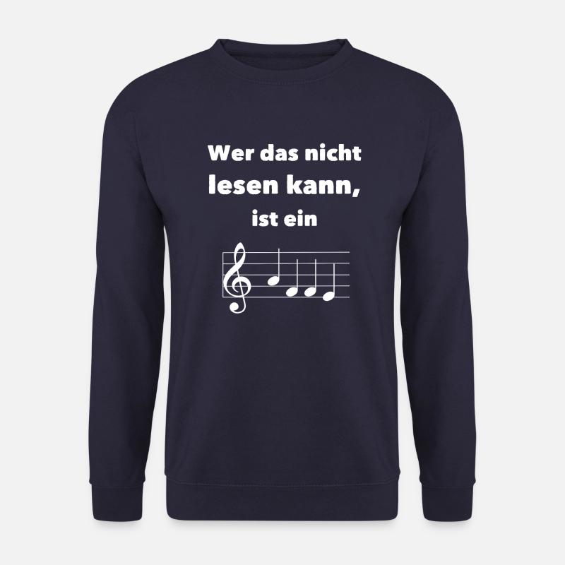 Wer das nicht lesen kann ist ein Affe Musik! - Unisex Pullover - Navy