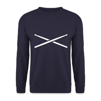 Baguettes Batteur Batteur Batteur Musique - Sweat-shirt Unisexe - marine - Devant - Alina (178cm) & Michal (187cm)