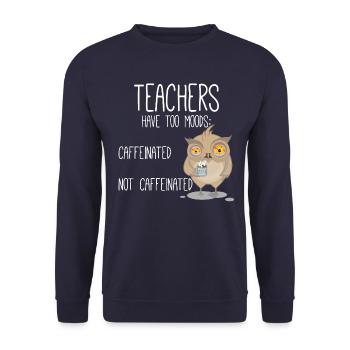 Caféin des professeurs non caféiné - Sweat-shirt Unisexe - marine - Devant - Alina (178cm) & Michal (187cm)