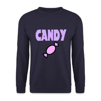 candy bonbon-Süßigkeit - Unisex Pullover - Navy - Vorne - Alina (178cm) & Michal (187cm)
