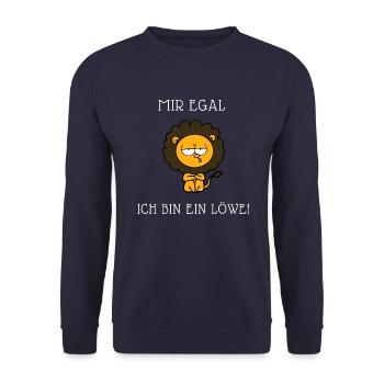 Je suis un lion! Lion cadeau idée douce - Sweat-shirt Unisexe - marine - Devant - Alina (178cm) & Michal (187cm)