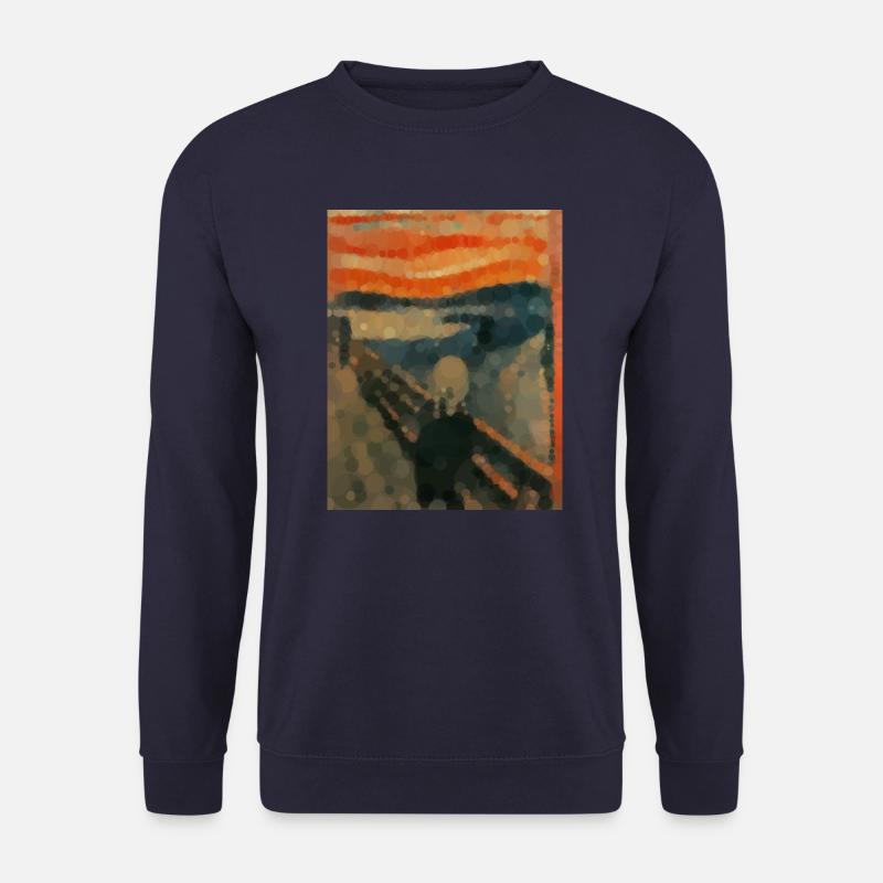 Der Schrei - Kreise - Unisex Pullover - Navy