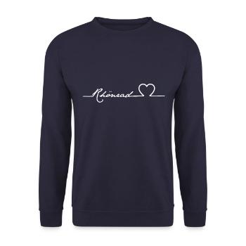 Rhönrad heart - Unisex Sweatshirt - navy - Front - Alina (178cm) & Michal (187cm)