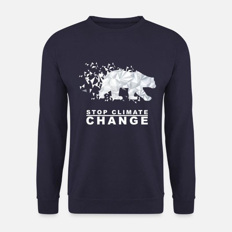 Stop Climate Change Polar Bear - Unisex Sweatshirt - navy