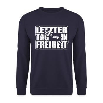 Dernier jour de liberté - Sweat-shirt Unisexe - marine - Devant - Alina (178cm) & Michal (187cm)