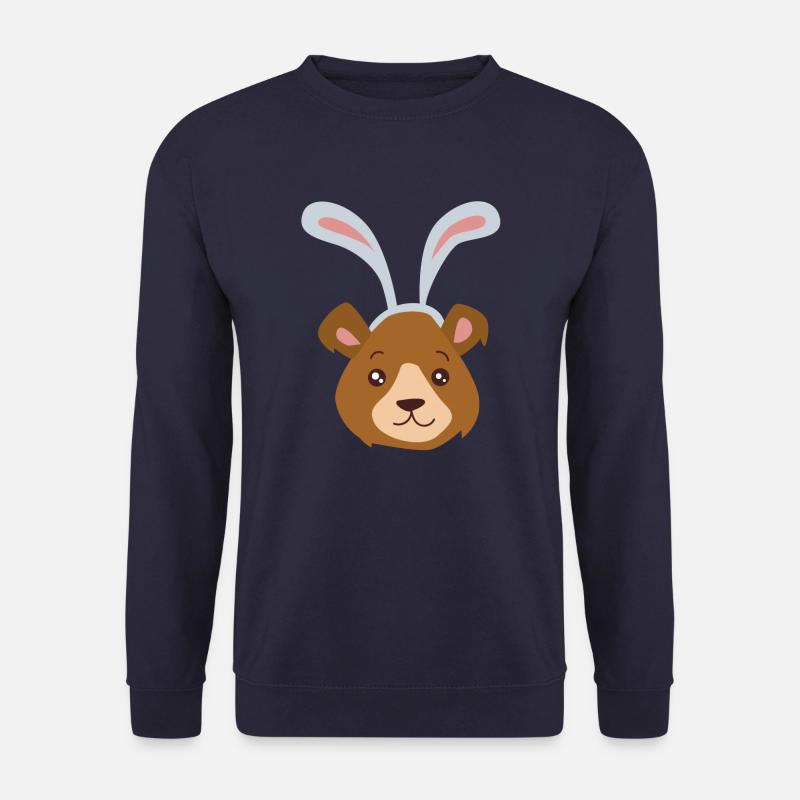 Bär Kuscheltier mit Ohren Tiere Tatze Hase süß - Unisex Pullover - Navy