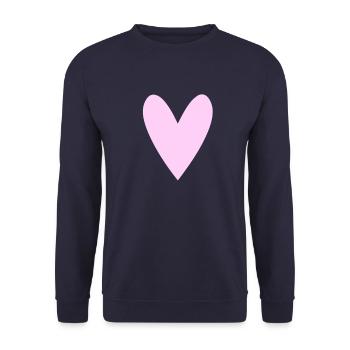 Heart rose - Unisex Sweatshirt - navy - Front - Alina (178cm) & Michal (187cm)
