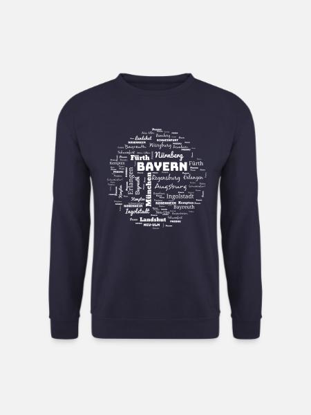 Bayern Städte blau weiss - Unisex Pullover - Navy